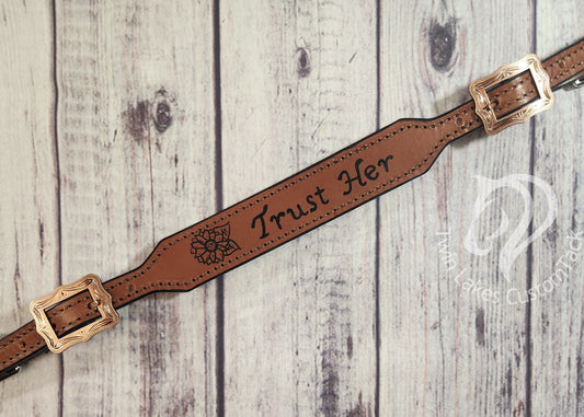 Wither Strap- Trust Her on Medium Brown Leather